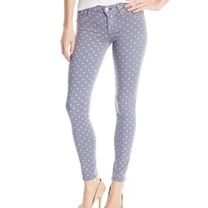 Hudson Jeans Gray Polka Dot Skinny Jeans
